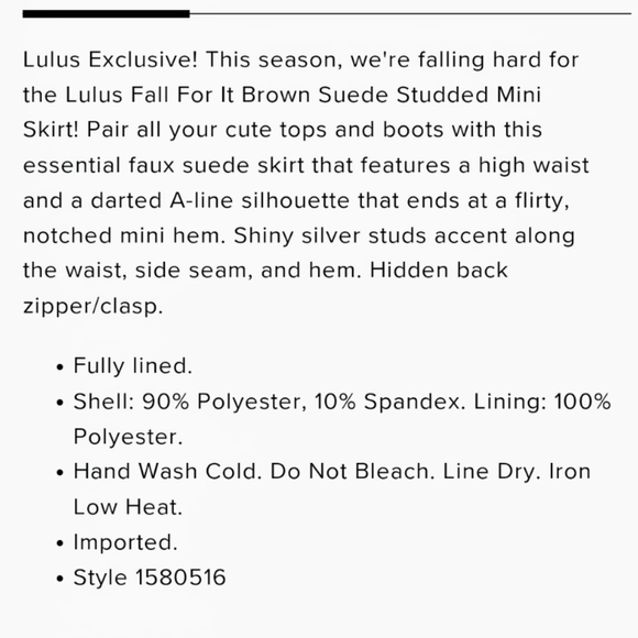 NWT faux suede studded mini skirt - Picture 3 of 9